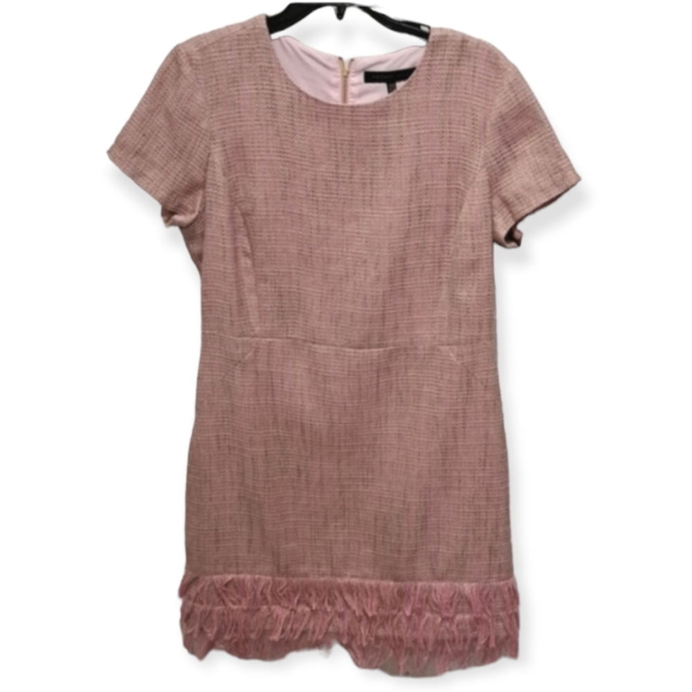 Forest Lily Tweed Dress with Fringe